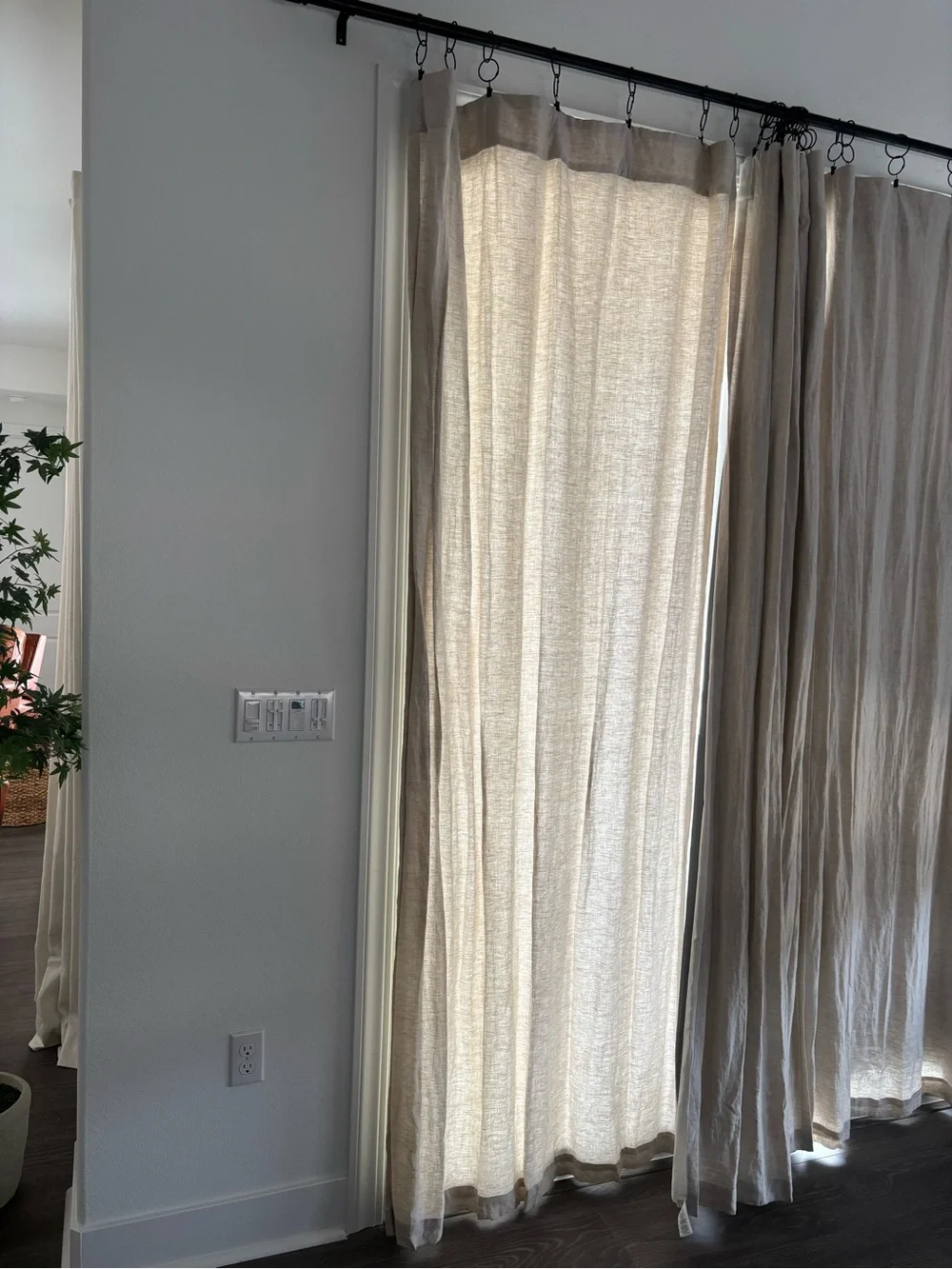 🍃🦋 West Elm European Flax Linen Light Filtered Curtains 4 Panels